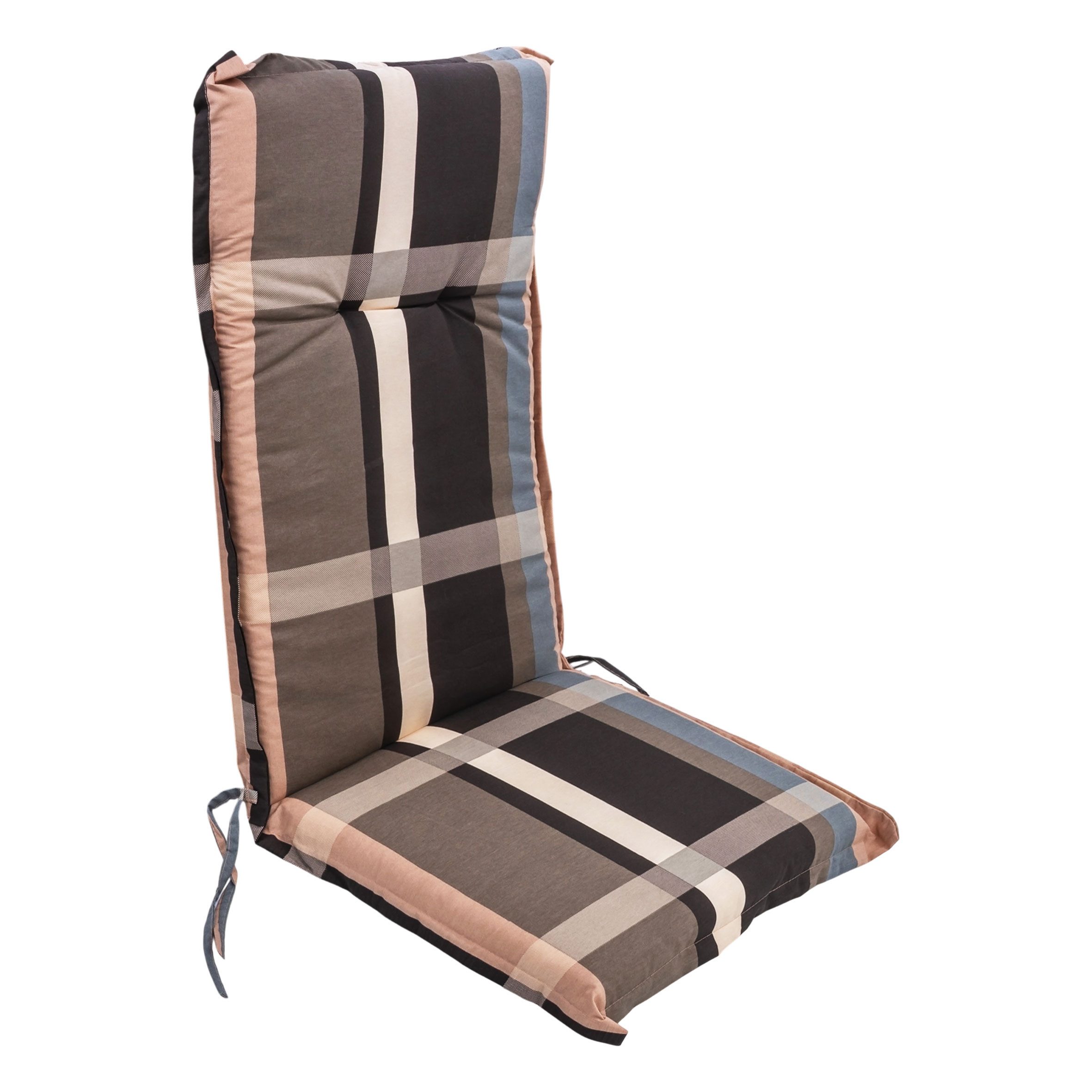Spetebo Hochlehnerauflage Universal Hochlehner Auflage 123 cm, (Packung, 1 St., 1 Auflage), Polsterauflage für Hochlehner Gartenstühle
