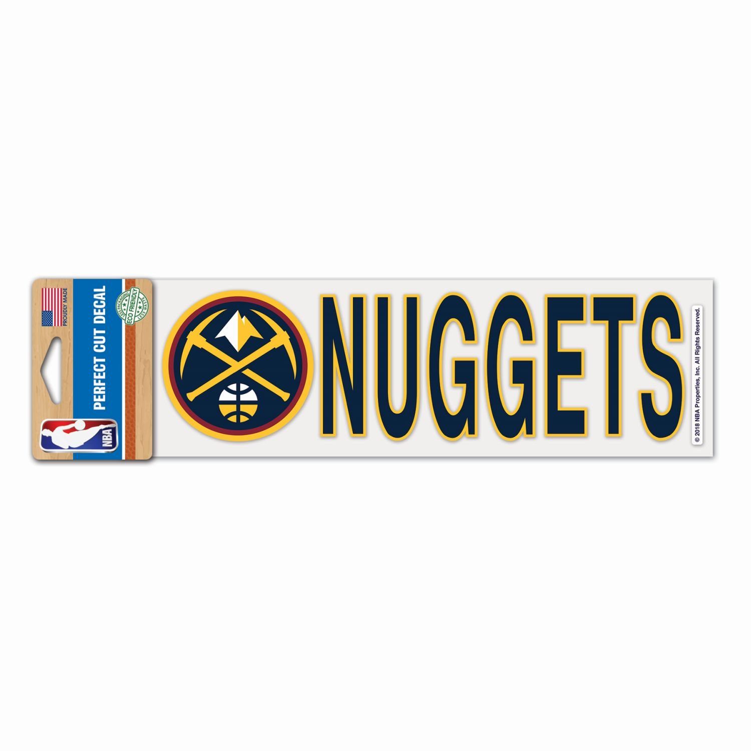 Aufkleber Denver WinCraft NBA Perfect Cut Wanddekoobjekt Nuggets 8x25cm