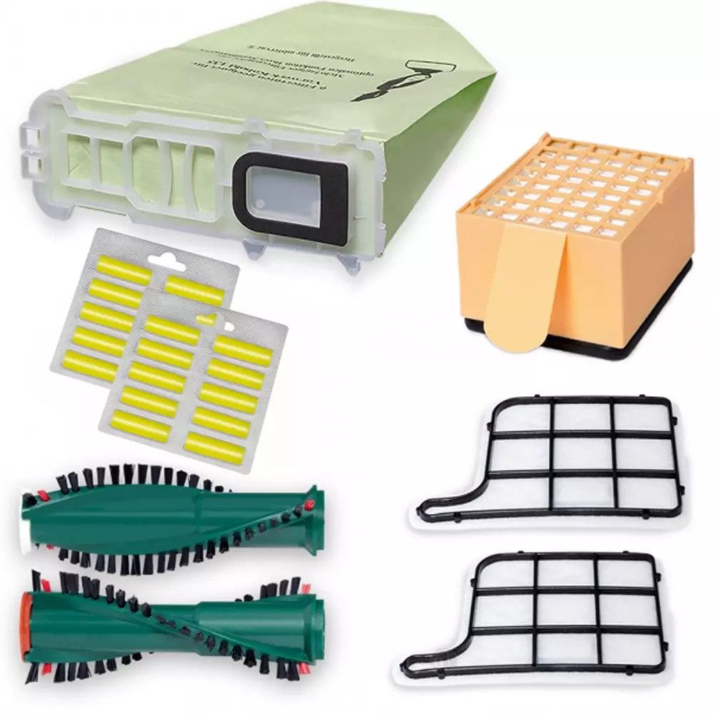 PRIMEBAG Staubsaugerbeutel 43 tlg. Sparset 18 Beutel Bürsten Filter Duft passt für Vorwerk VK 135