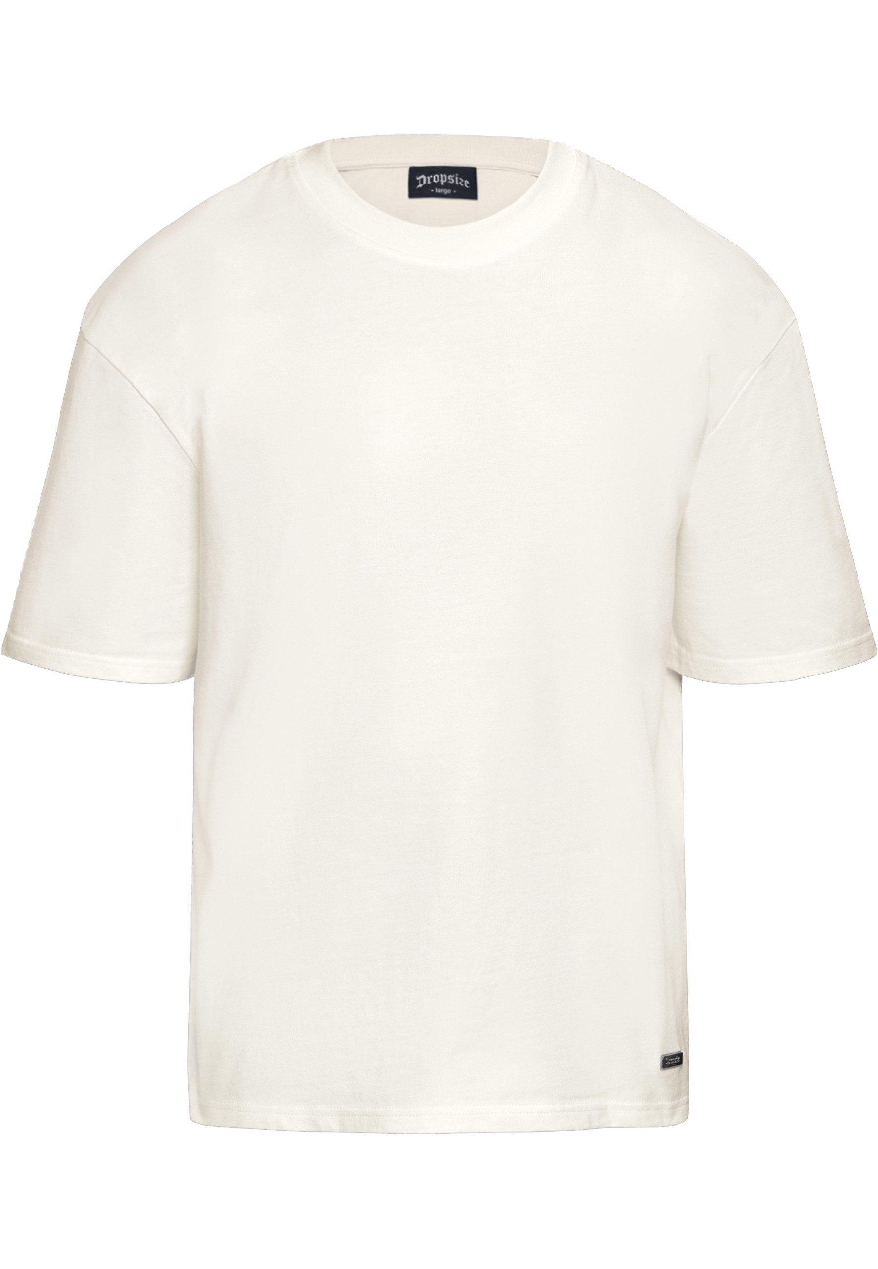 T-Shirt Dropsize Herren Heavy Oversize Metal Patch Basic T-Shirt
