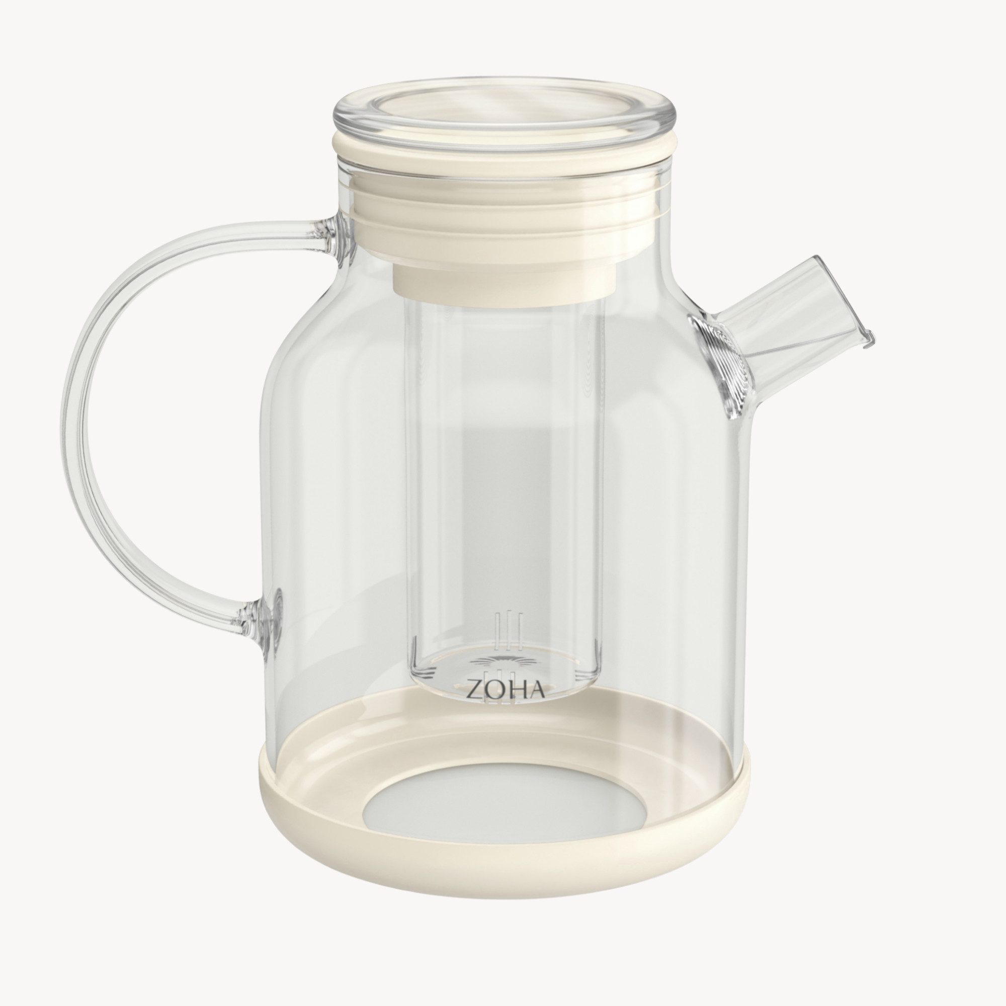 Zoha Teekanne Glasteekanne mit Sieb 1,5 Liter - Hitzebeständiger Teebereiter, Premium Borosilikatglas mit Siebeinsatz