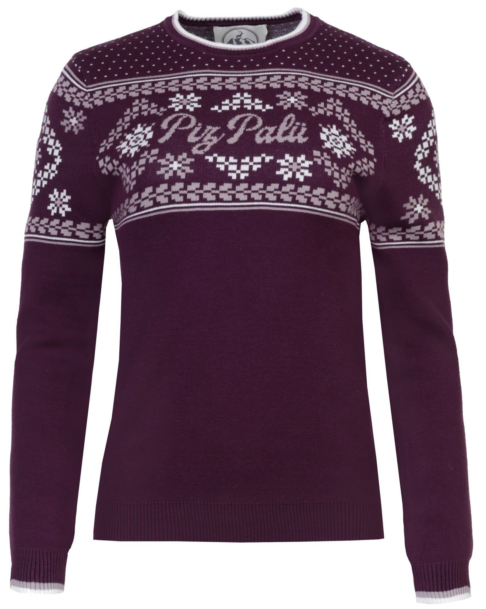 Piz Palü Longpullover Piz Palü W Jachenau Damen Freizeitpullover Aubergine