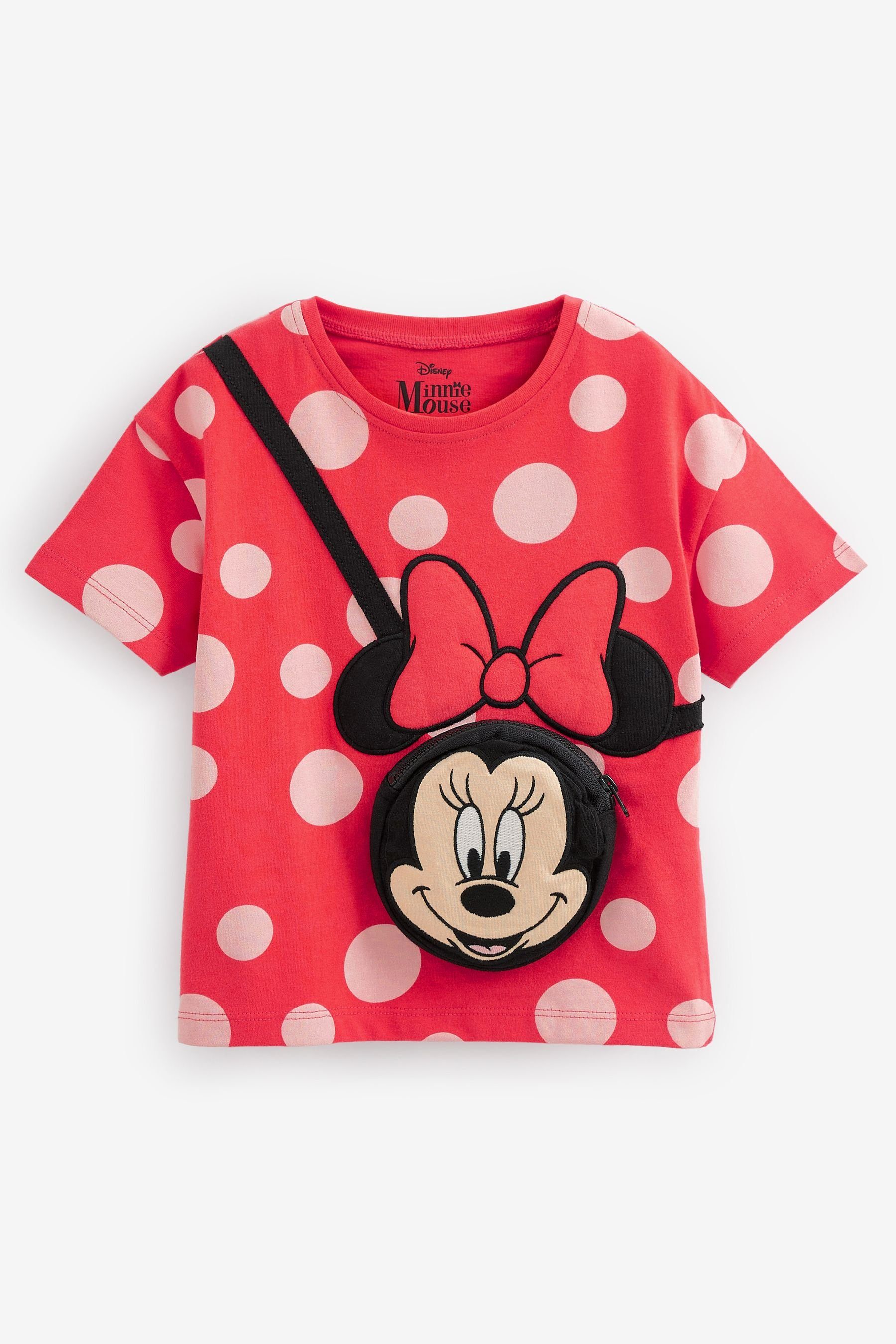 Langarmshirt (2-tlg) Next T-Shirt Minnie-Mouse-Tasche Langärmeliges mit