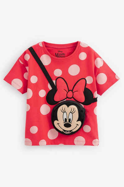 Next Langarmshirt Langärmeliges T-Shirt mit Minnie-Mouse-Tasche (2-tlg)