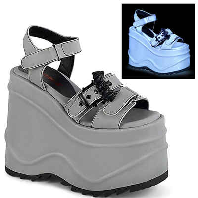 Demonia »Plateau Boots WAVE-13 Grau Neon SALE« High-Heel-Pumps