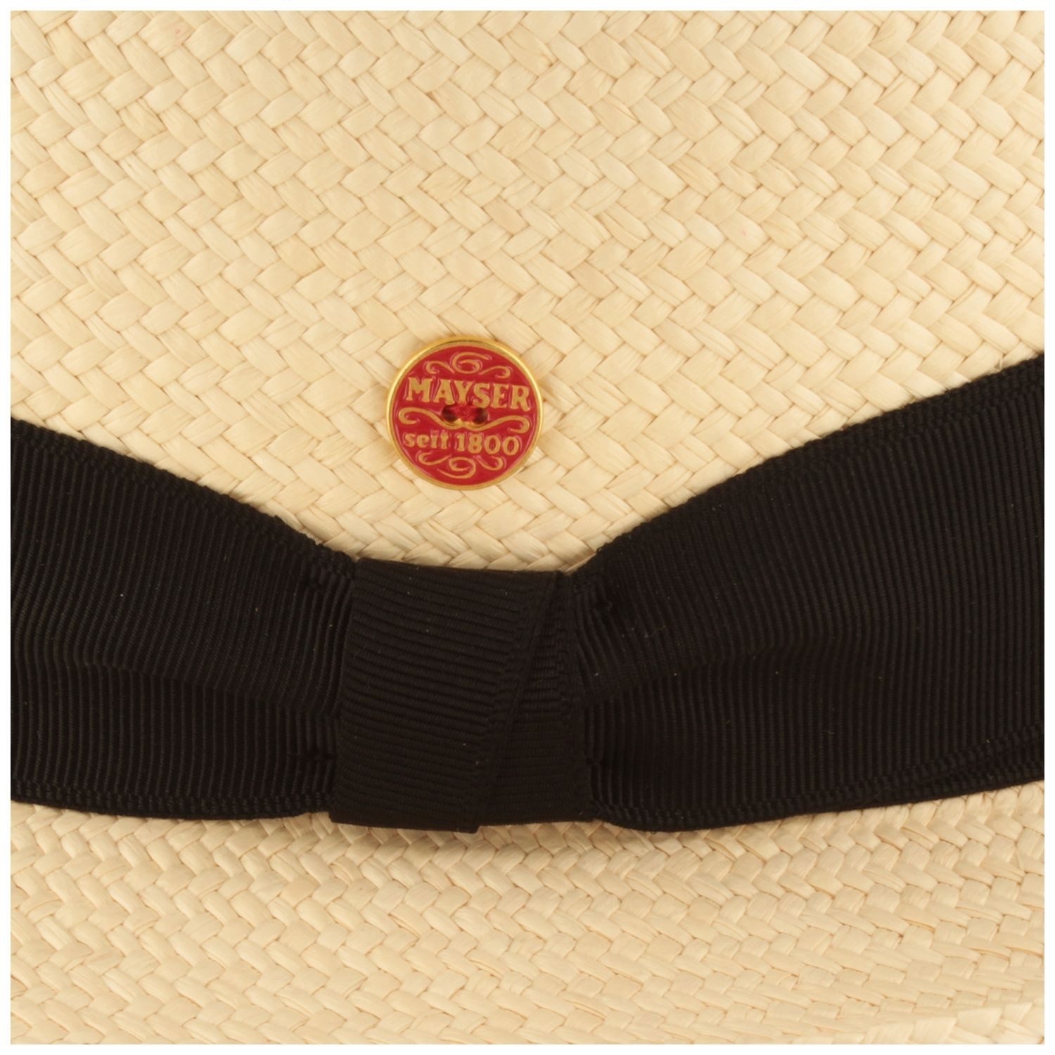 Mayser Strohhut Feiner Panama Hut Torino mit Ripsband-Garnitur