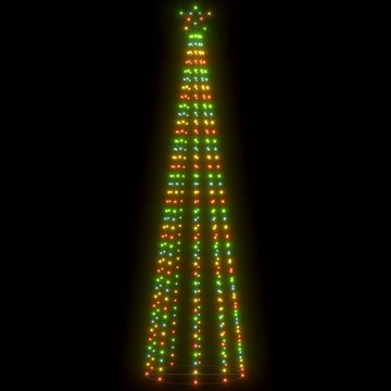 vidaXL Lichterkette Weihnachtskegelbaum 400 Bunte LEDs Dekoration 100x360 cm
