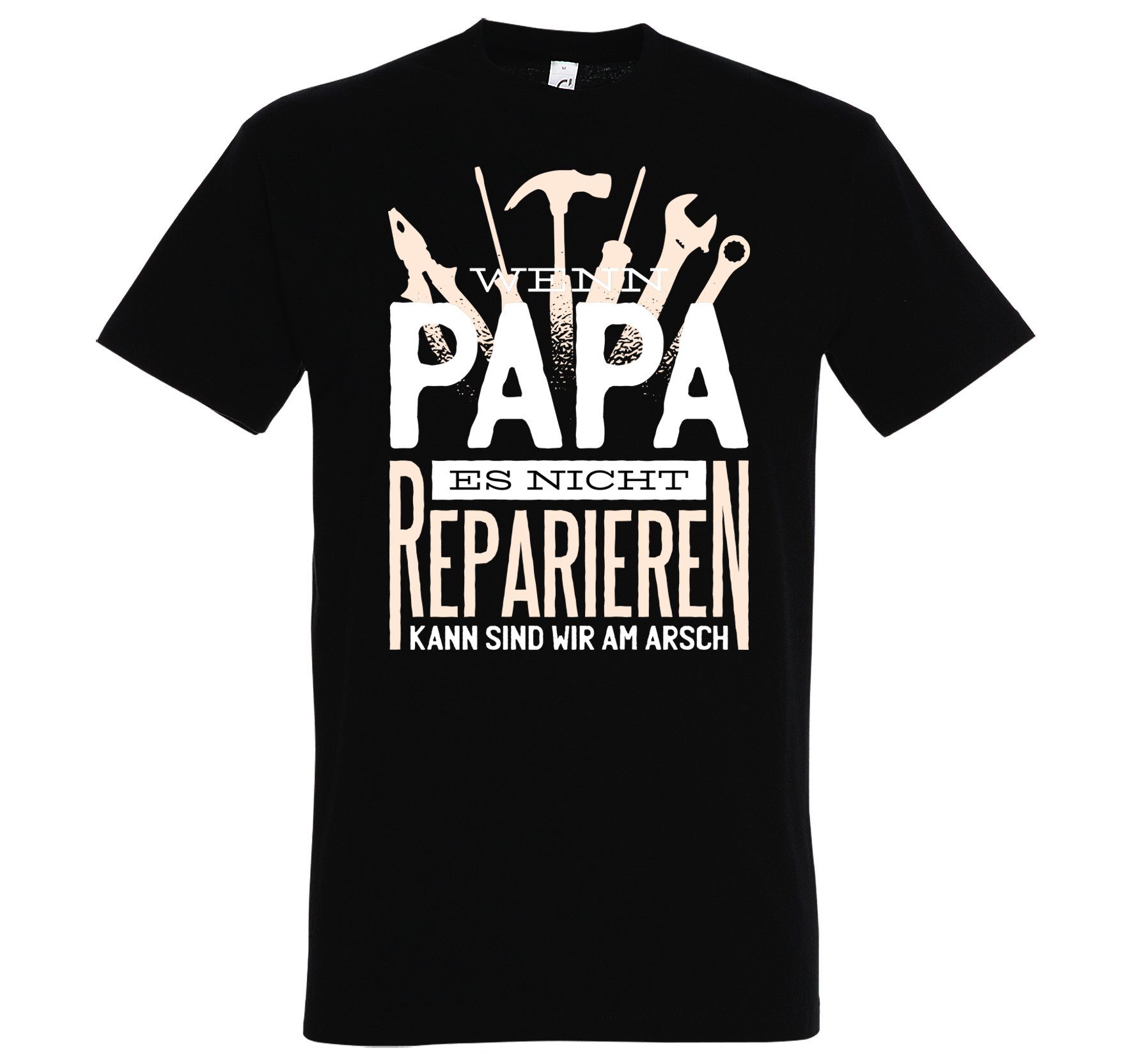 Youth Designz T-Shirt Papa Reparieren Herren Shirt mit lustigem Frontprint Schwarz