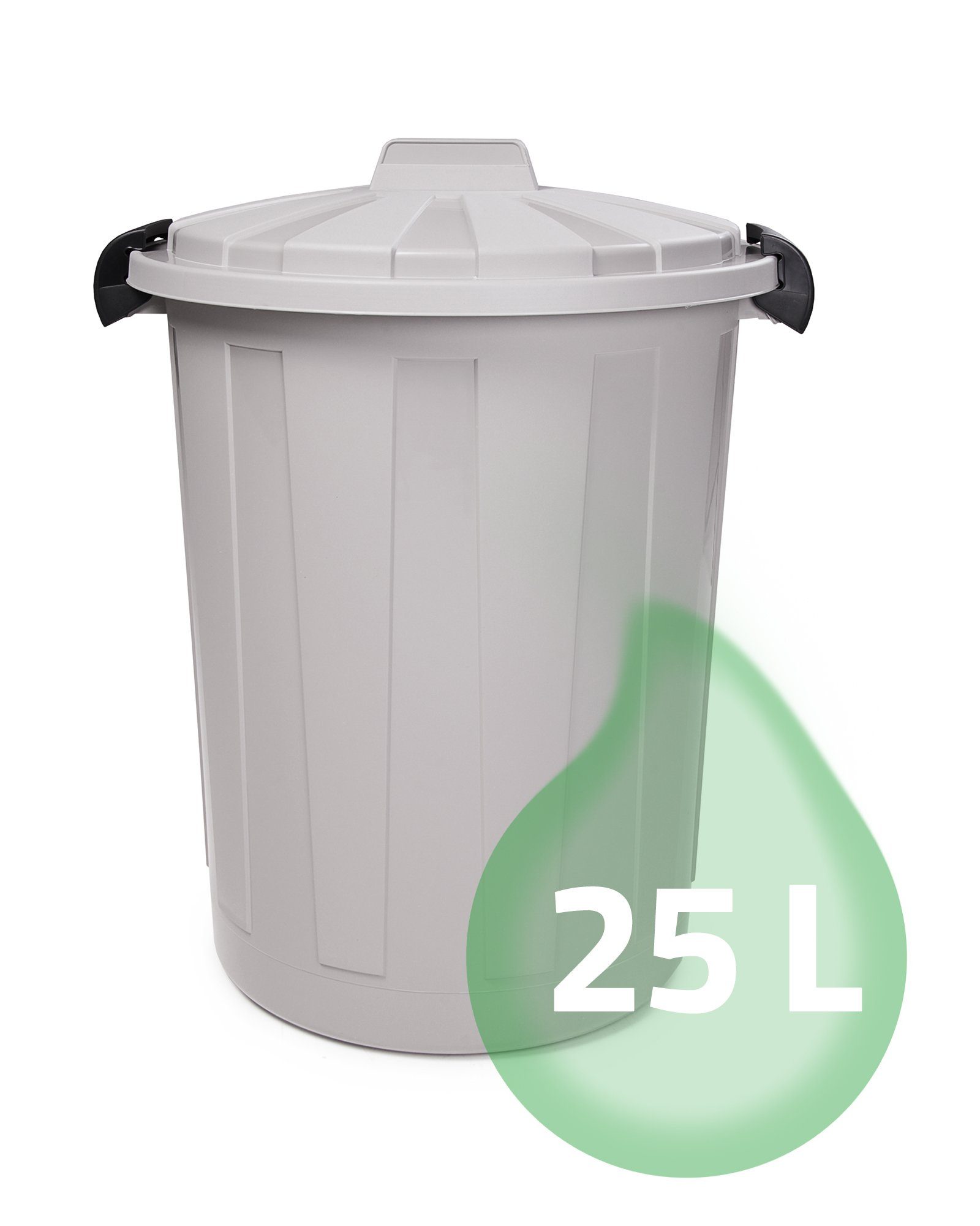 Mülleimer mit Deckel 3 tlg. Kunststoff Blau/Grün/Gelb 50 Liter