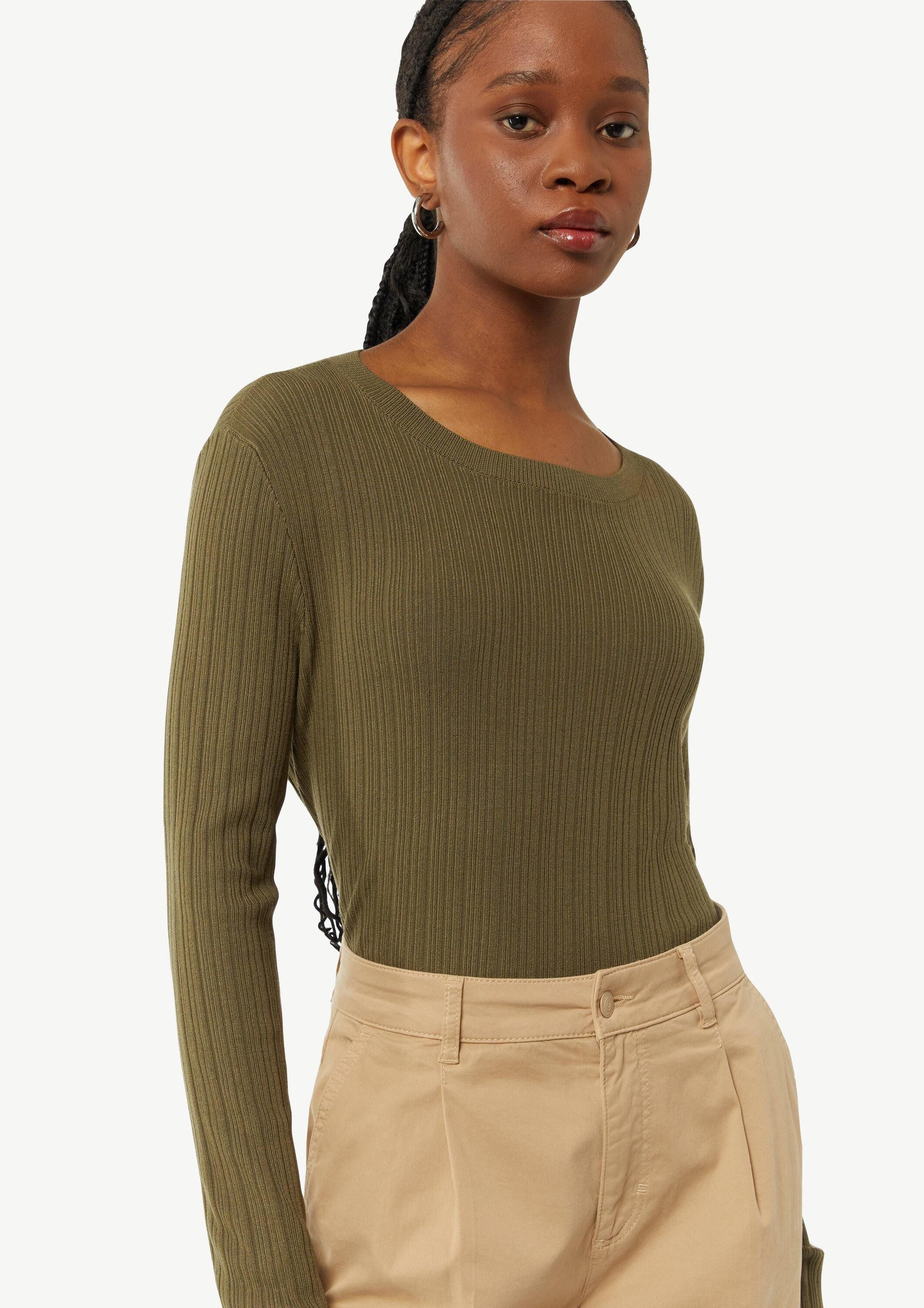 comma Longpullover Strickpullover Strickpullover aus Viskosemix
