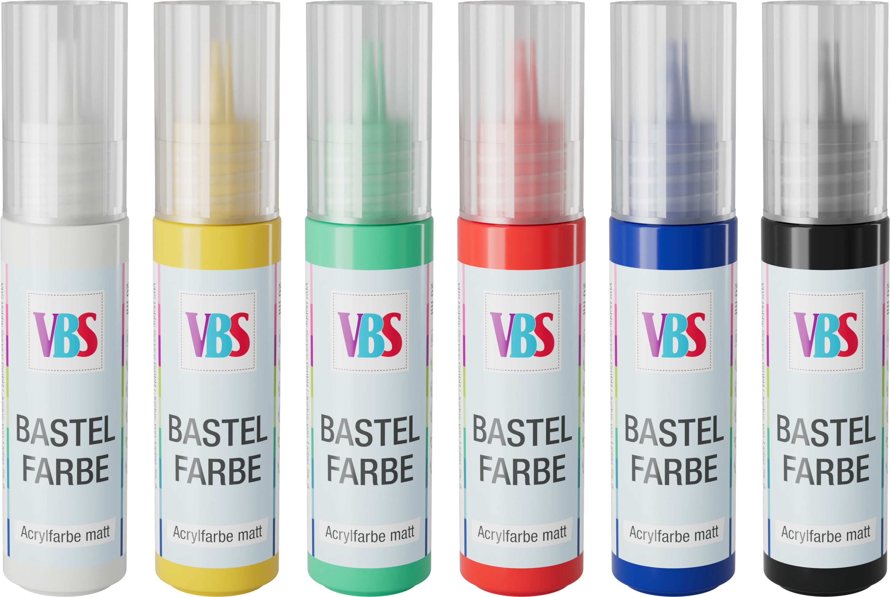 VBS Bastelfarbe Basic, 6 x 20 ml