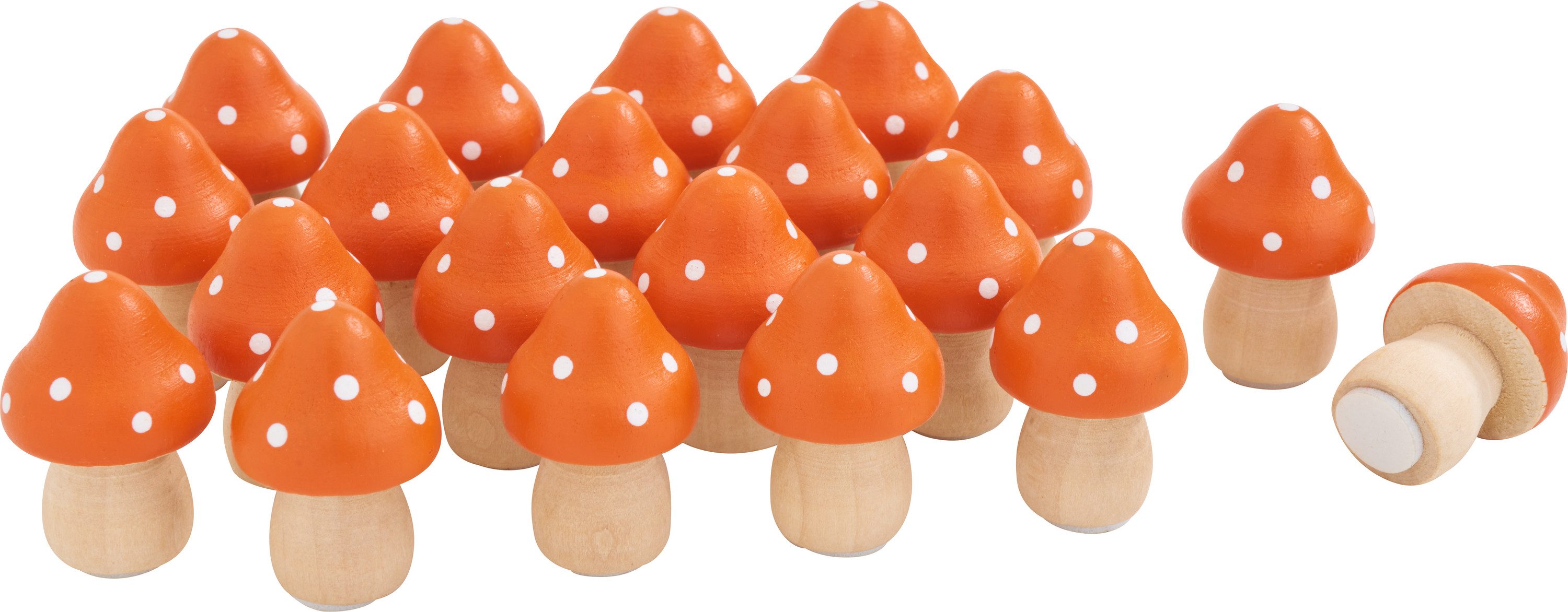 VBS Dekoobjekt Deko Holz-Fliegenpilze (20 St), 20 Stück