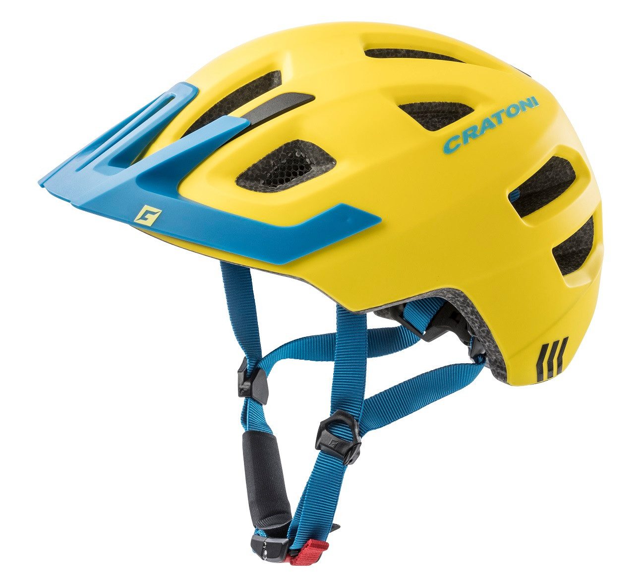 Cratoni Fahrradhelm Maxster PRO #19 matt gelb/blau