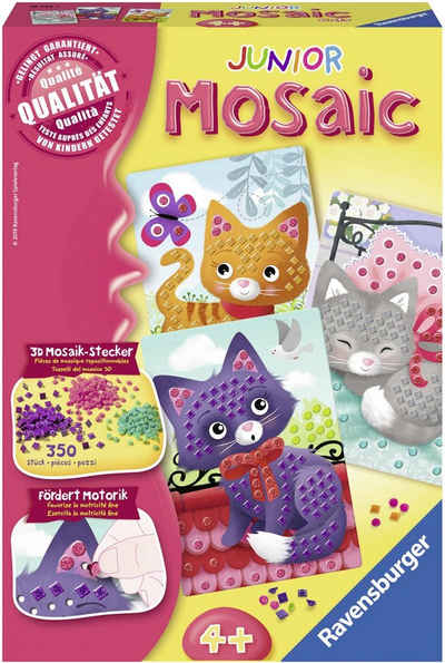 Ravensburger Kreativset Mosaic Junior: Cats, Made in Europe; FSC® - schützt Wald - weltweit