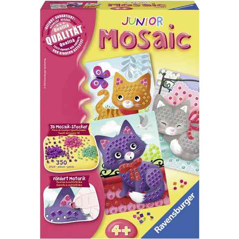 Ravensburger Kreativset Mosaic Junior: Cats, Made in Europe; FSC® - schützt Wald - weltweit