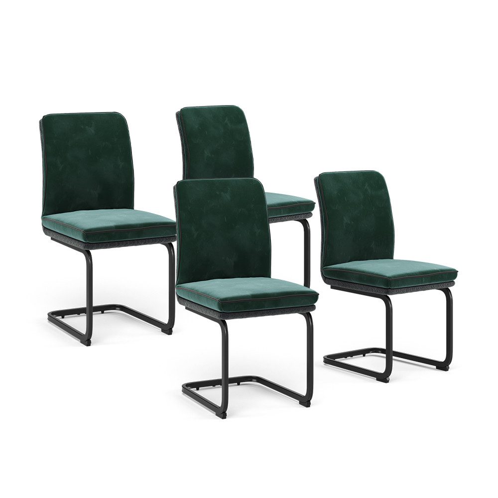 Vicco Esszimmerstuhl Eleganza, Grün, 4er Set günstig online kaufen