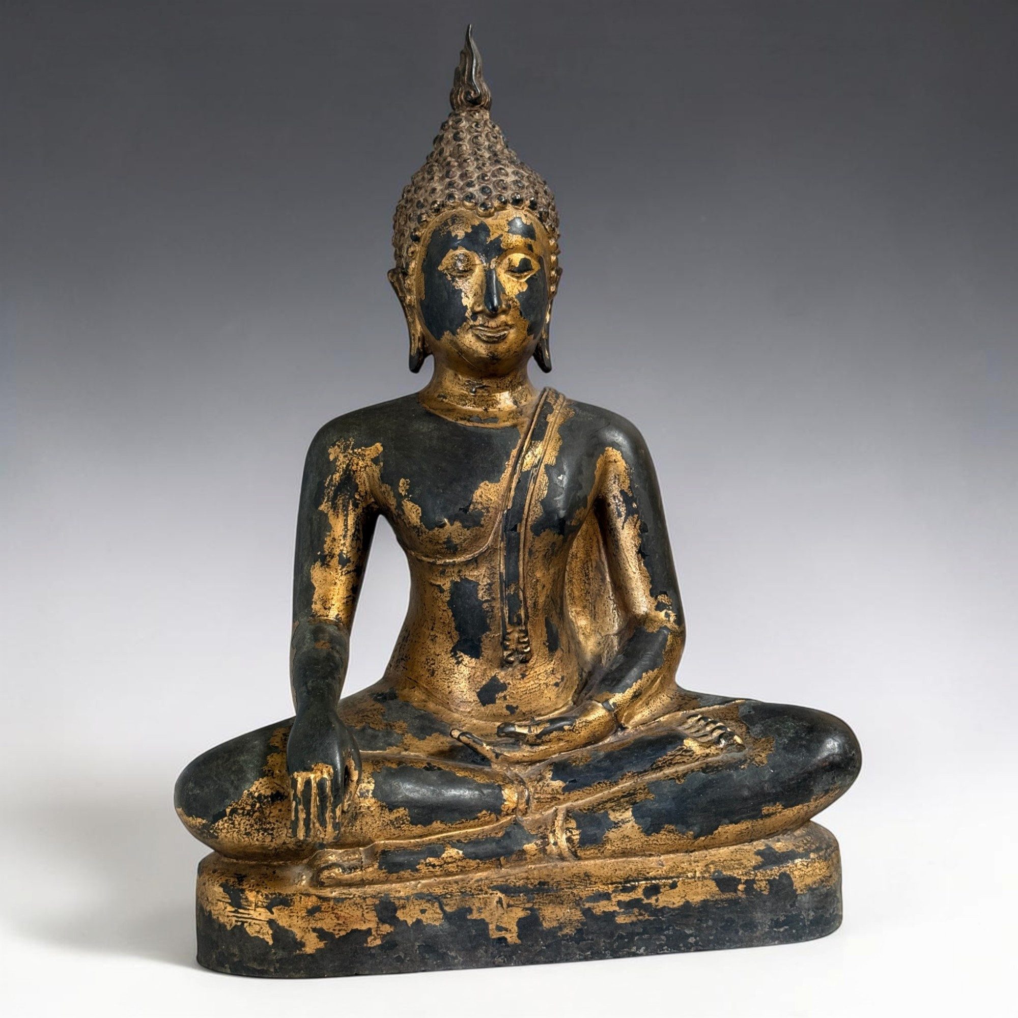 Asien LifeStyle Buddhafigur Buddha Skulptur Thailand – Bronze, Sukhothai-Stil, 59 cm, 18,5 kg