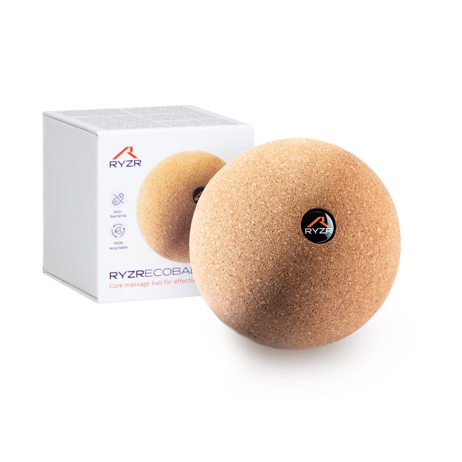 RYZR Massageball RYZR Ecoball - Faszienball aus Kork Ø 8 cm zur Triggerpunkt-Behandlung