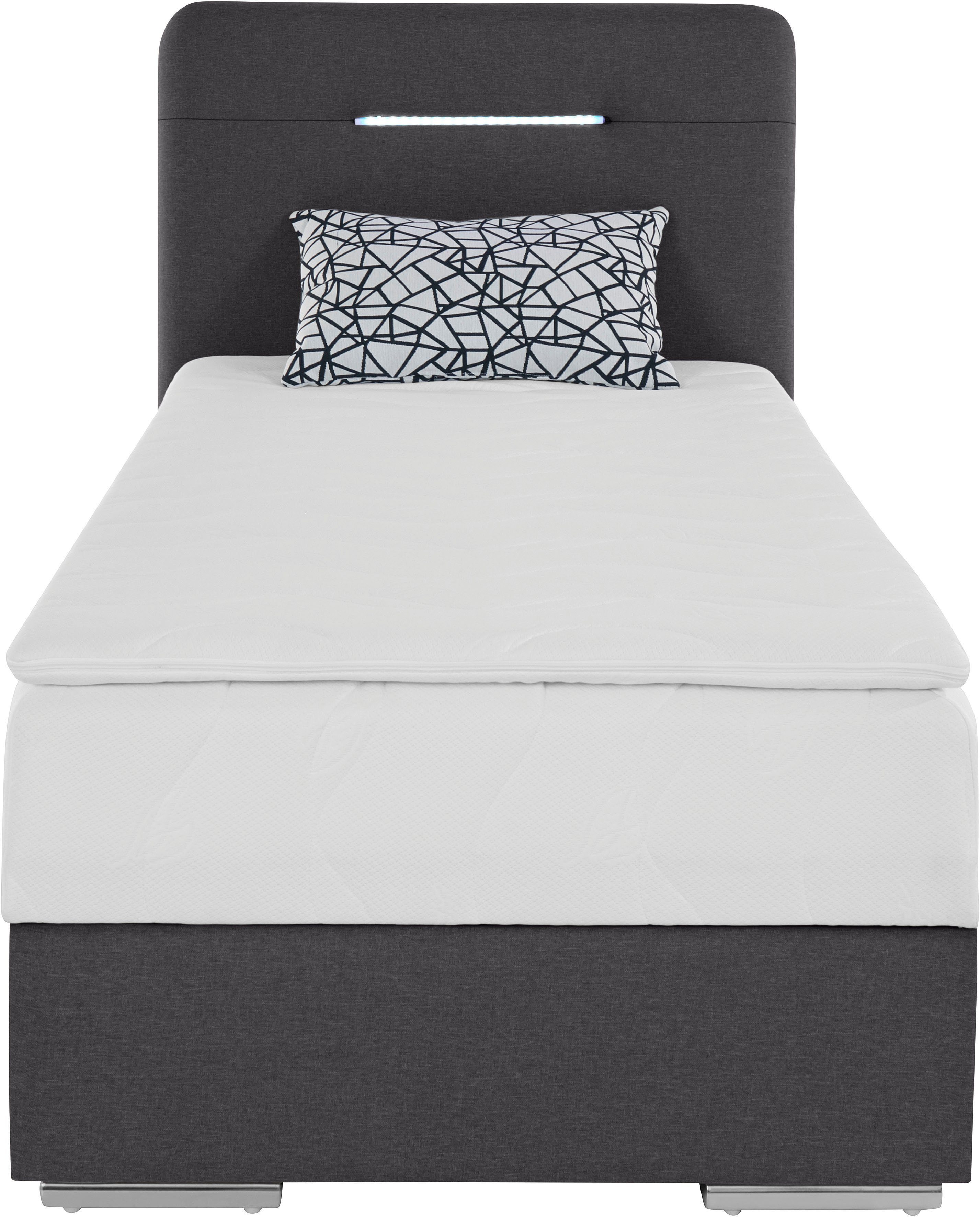 COTTA Boxbett Lighstar, inklusive LED-Beleuchtung, Topper, Bettkasten und Zierkissen