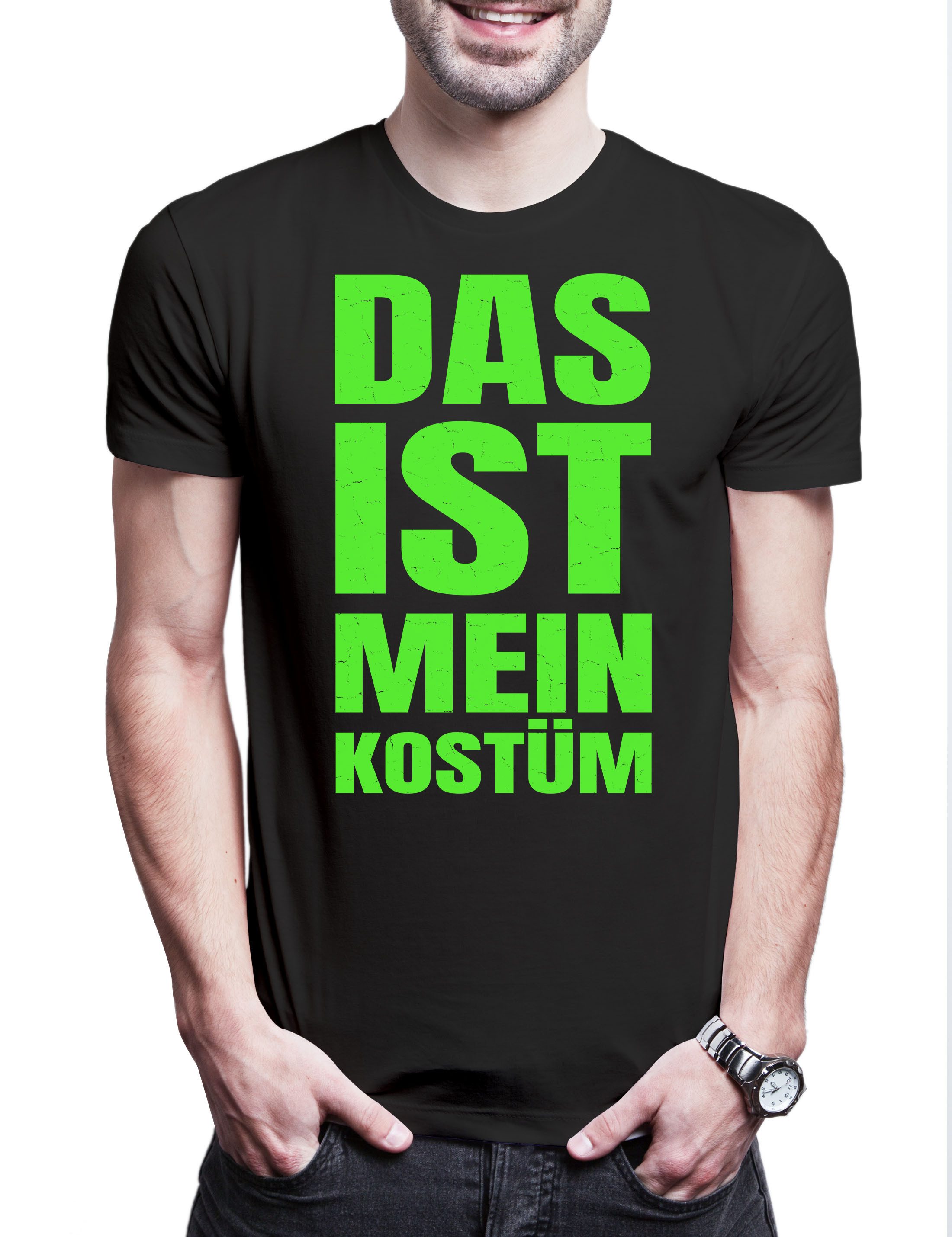 Print-Shirt Das Ist Mein Kostüm Herren T-Shirt Fasching Karneval