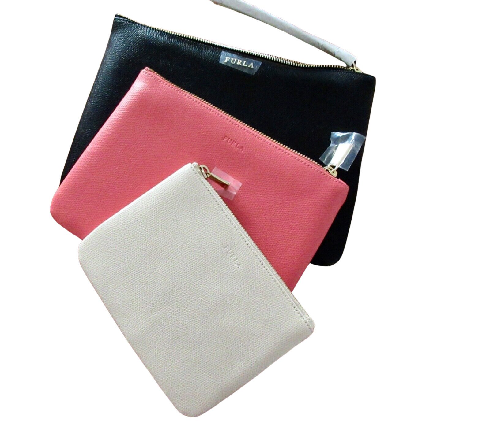 Furla Handtasche Furla Leather Clutch Bag Purse 3er Set Black,Pink,beige 80 günstig online kaufen