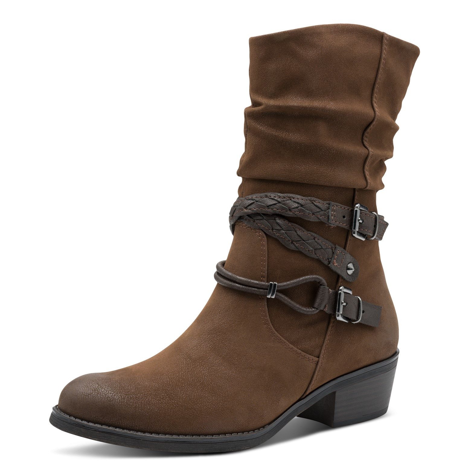 MARCO TOZZI Cowboy Stiefelette, Blockabsatz, Kurzstiefel, günstig online kaufen