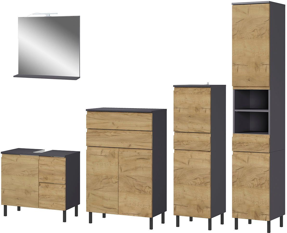 GERMANIA Badmöbel-Set Scantic, (5-St)