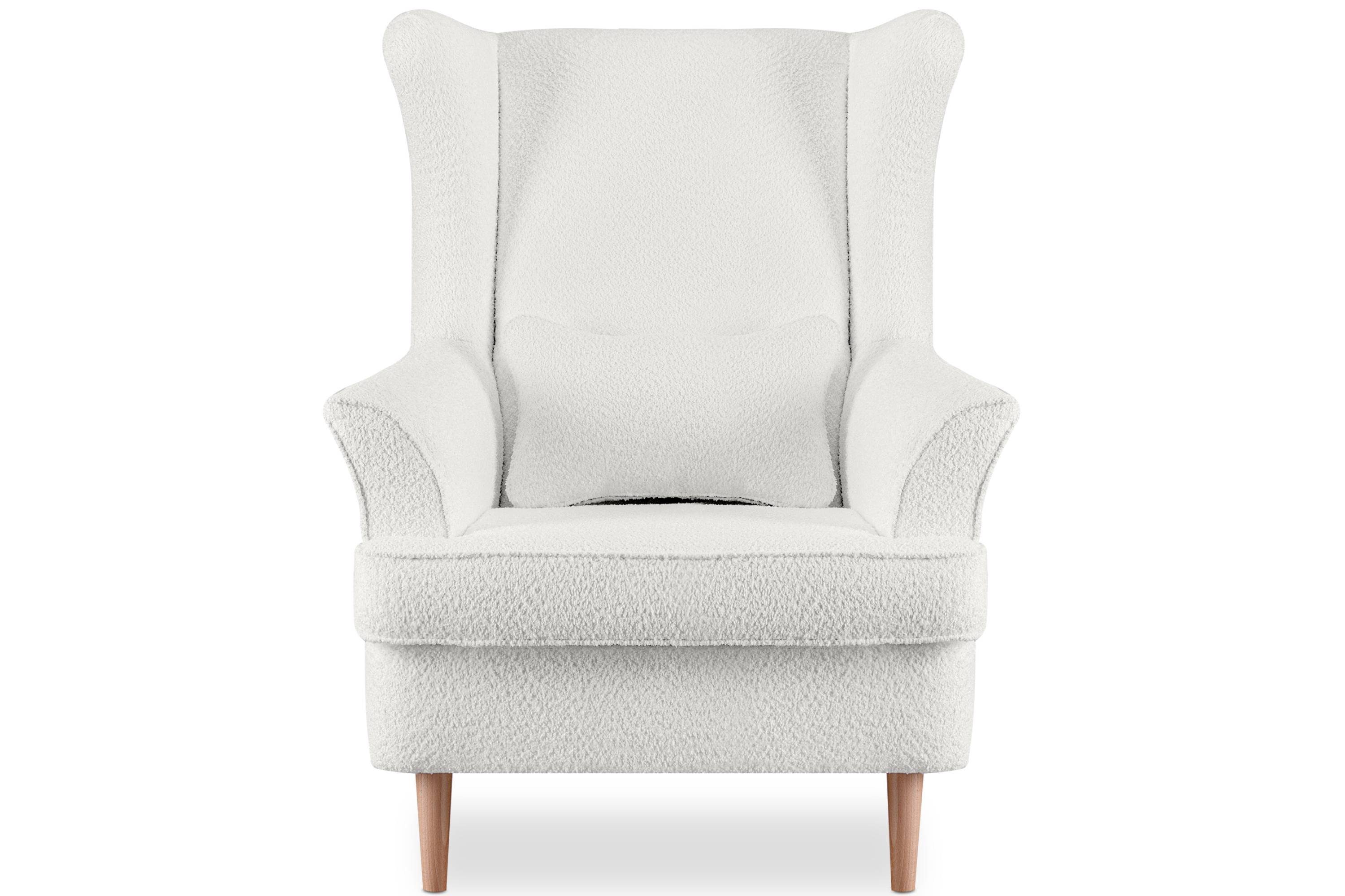 KONSIMO® Ohrensessel STRALIS Sessel, skandinavischer Stil, hergestellt in der EU, zeitloses Design