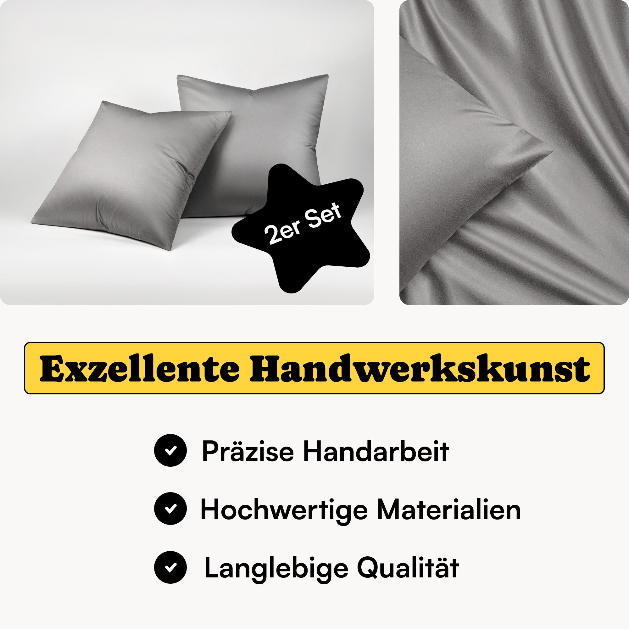 Seralino Kissenbezüge besonders weich, atmungsaktiv, in günstig online kaufen