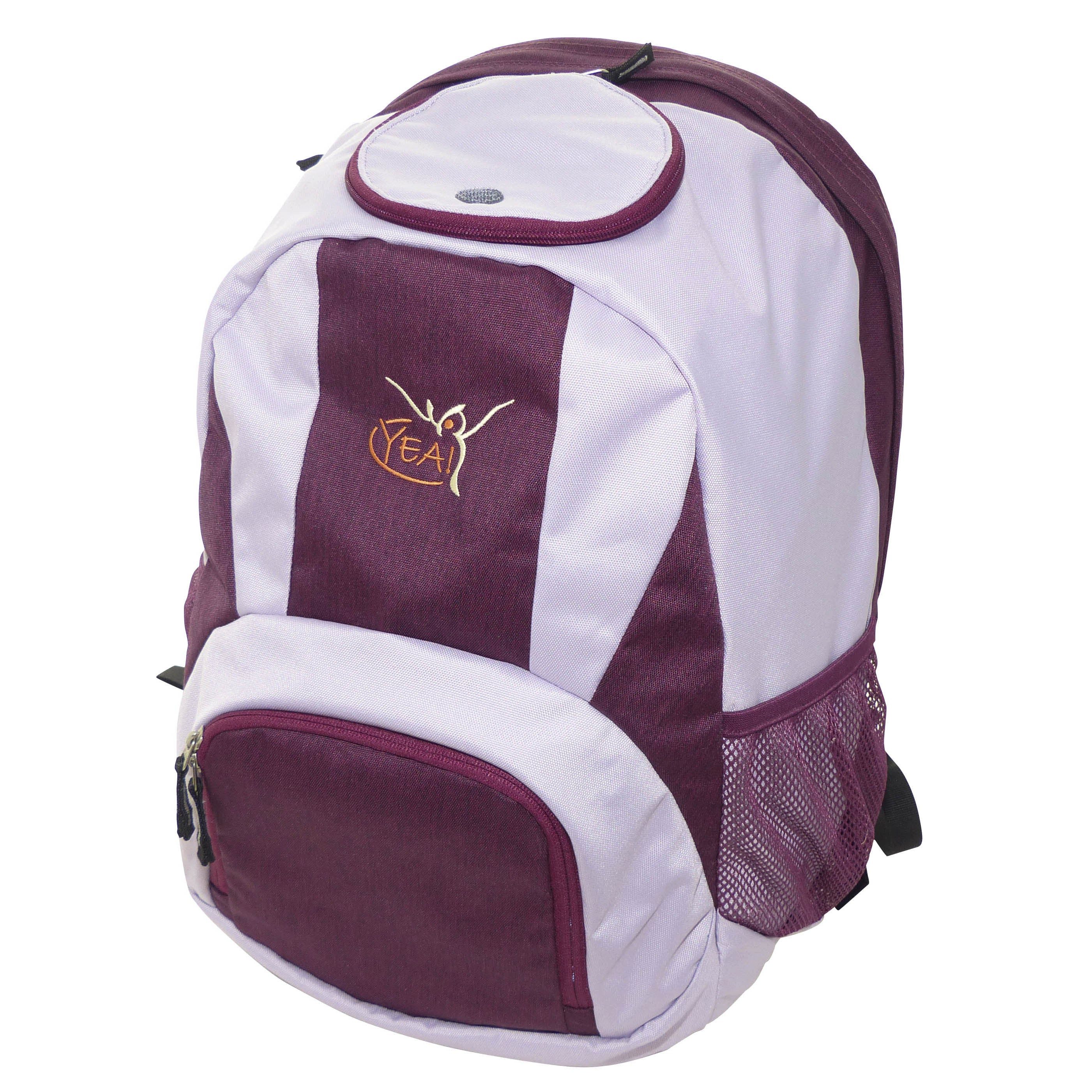 Yogistar Yogatasche Yogarucksack "Yea!" - elderberry (Standard, 1-tlg., Standard), Praktischer Yoga-Rucksack mit integriertem Yogamattenfach für Yogis.