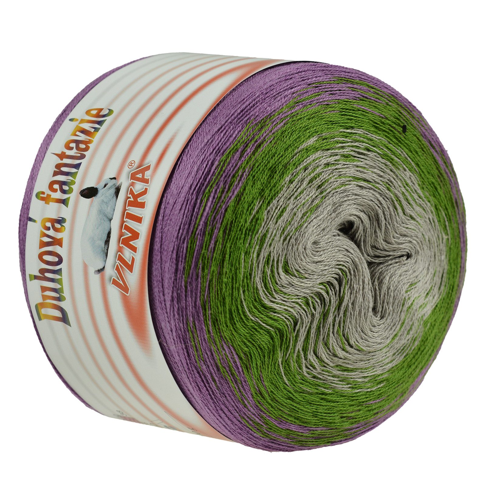 VLNIKA 200g Bobbel Wolle Duhová fantazie Farbverlauf Stricken Häkeln Häkelwolle, 800 m (Einzelknäuel, 1-St), mountain meadow