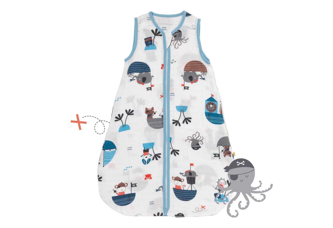 Schlummersack Kinderschlafsack Musselin Babyschlafsack, 0.5 Tog