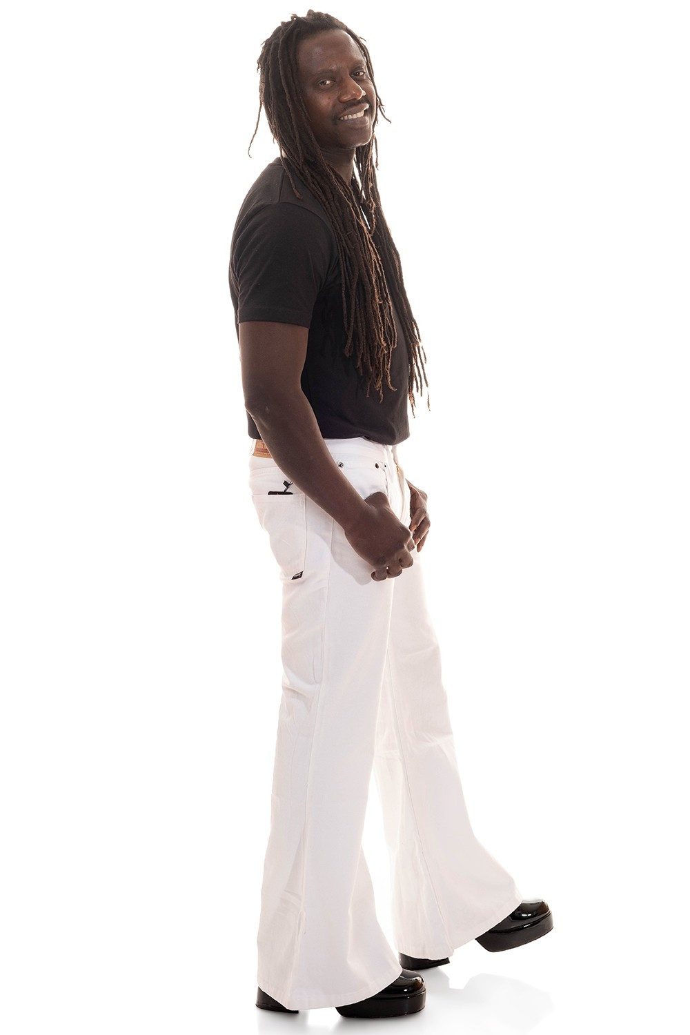 Comycom Schlaghose Herren Gabardine weiß