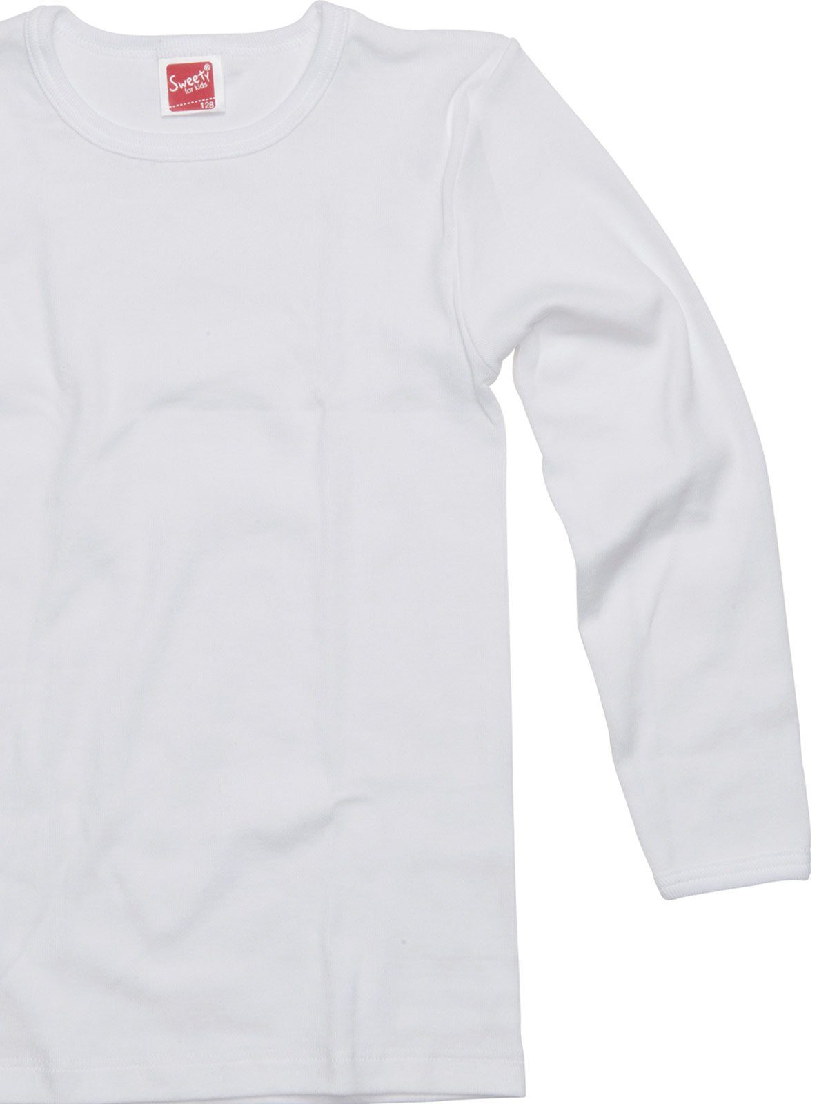 hohe 1-St) Winterwäsche Kinder Shirt Markenqualität (Stück, Achselhemd for Kids weiss Sweety