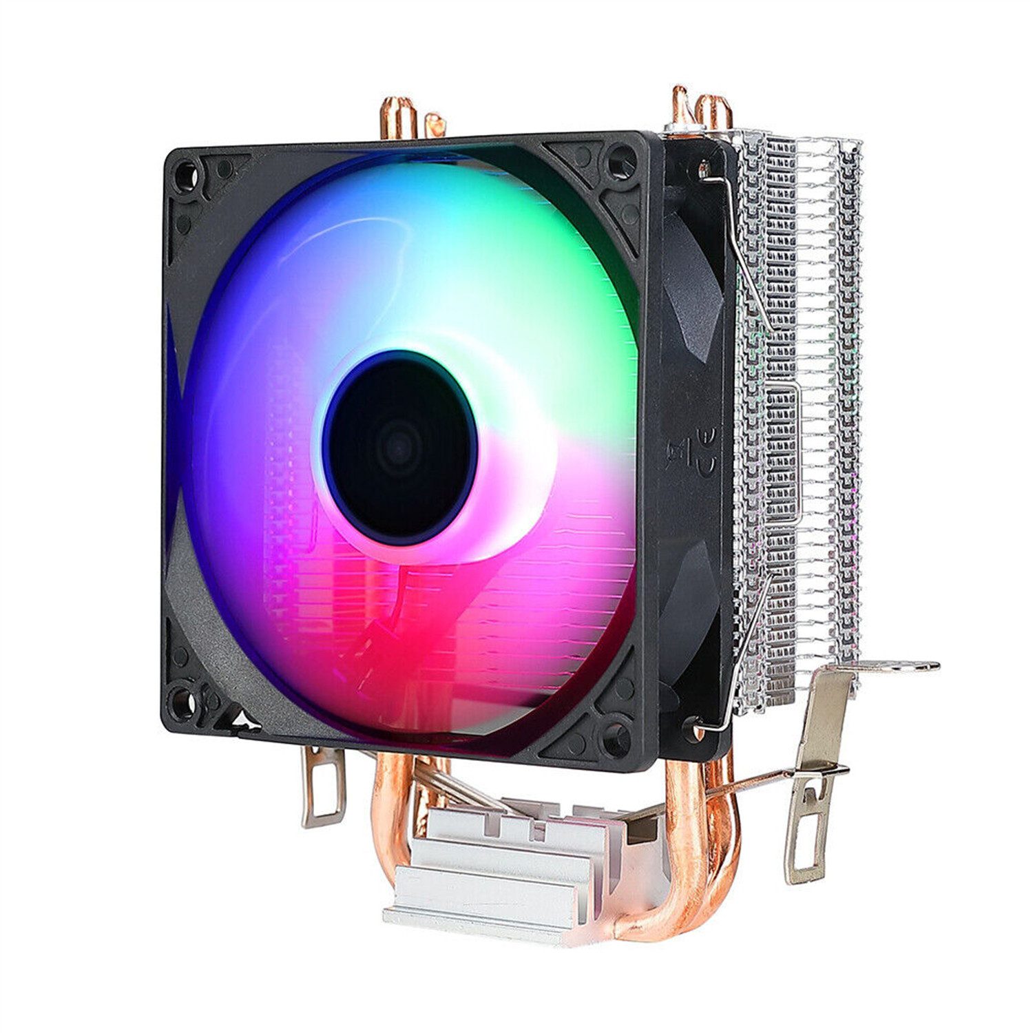 yozhiqu CPU Kühler Doppelrohr CPU-Kühler, passend für 1151/2011/1155 AMD Desktop CPUs, leuchtender Lüfter, Bunte Lichteffekt gepaart mit Ausrüstung mehr bunt