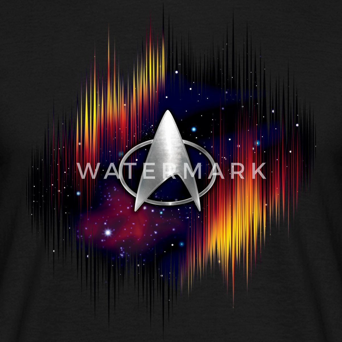 Spreadshirt T-Shirt Star Trek The Next Generation Silber Logo Männer T-Shirt (1-tlg)