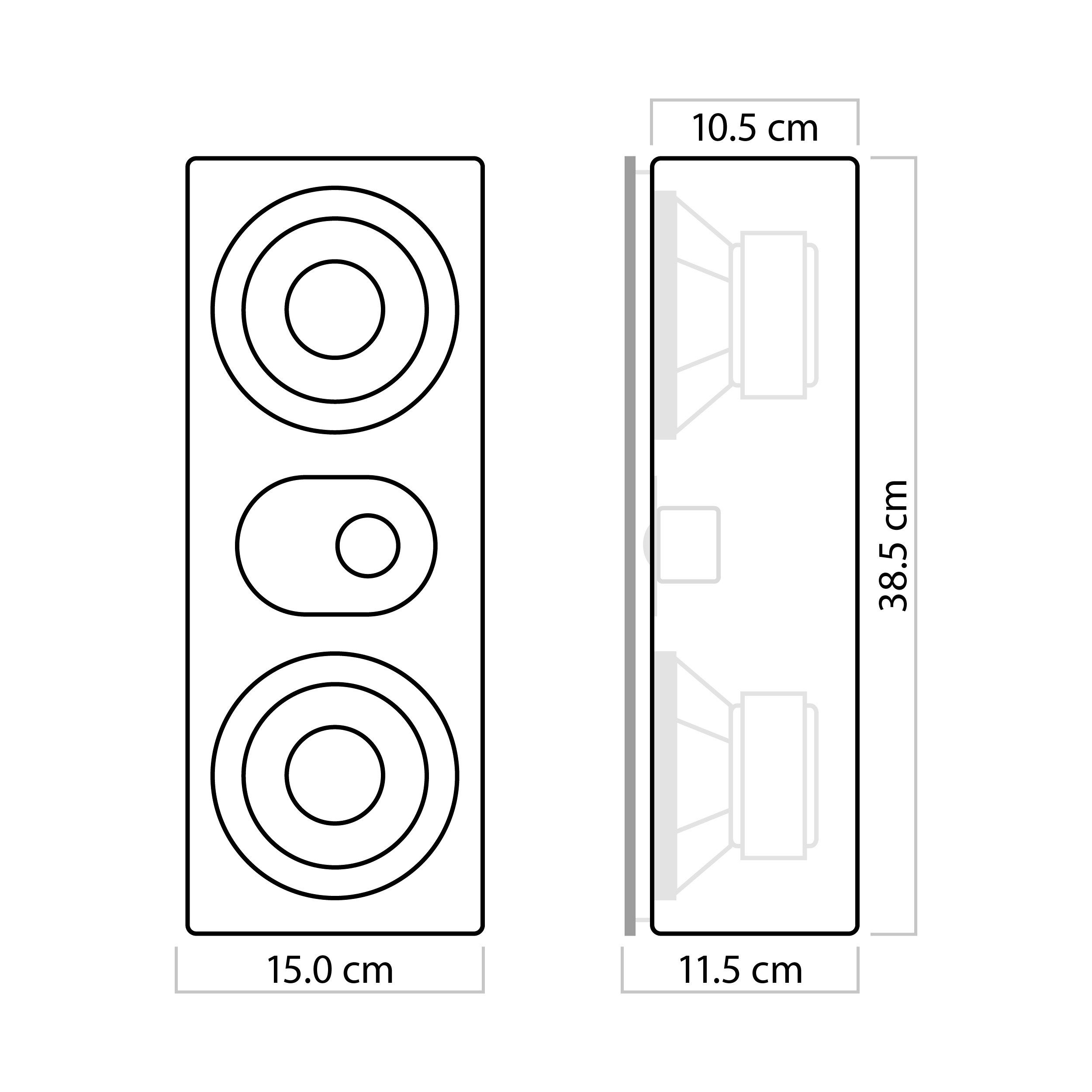 Mehrschichtlack Nubert Surround-Lautsprecher Weiß nuLine WS-14 W) (270