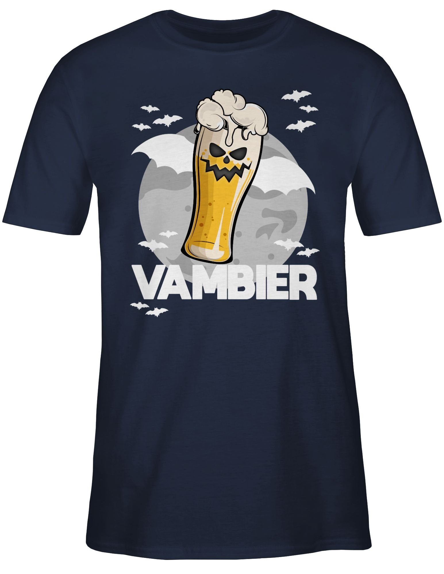 Blau Navy Bier 02 Shirtracer Zombie T-Shirt Vambier Herren Geschenk Halloween Kostüme