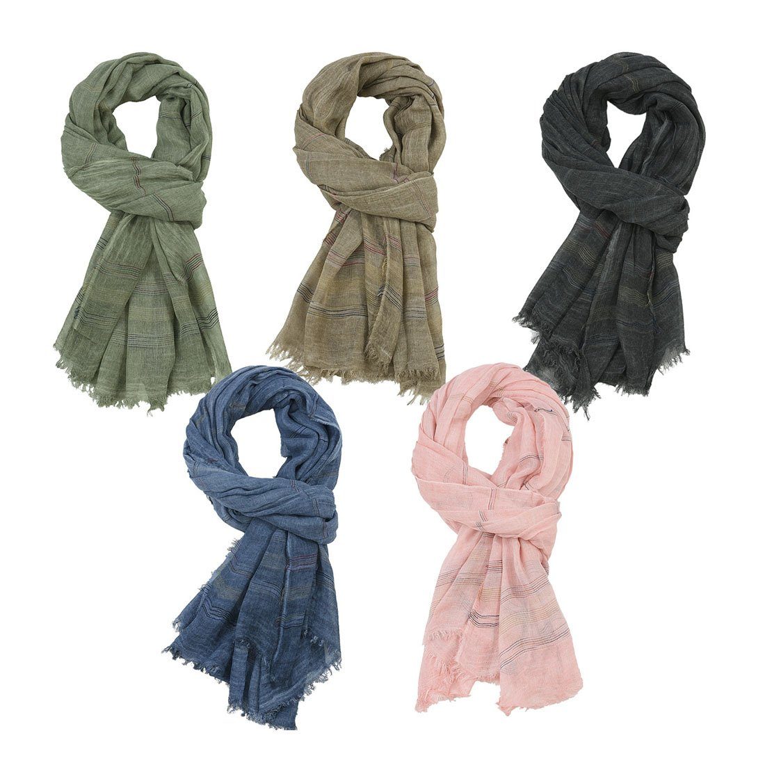 GelldG Modeschal Reversible Warme rosa weiche Wrap Solid Schal und Color Stola Unisex