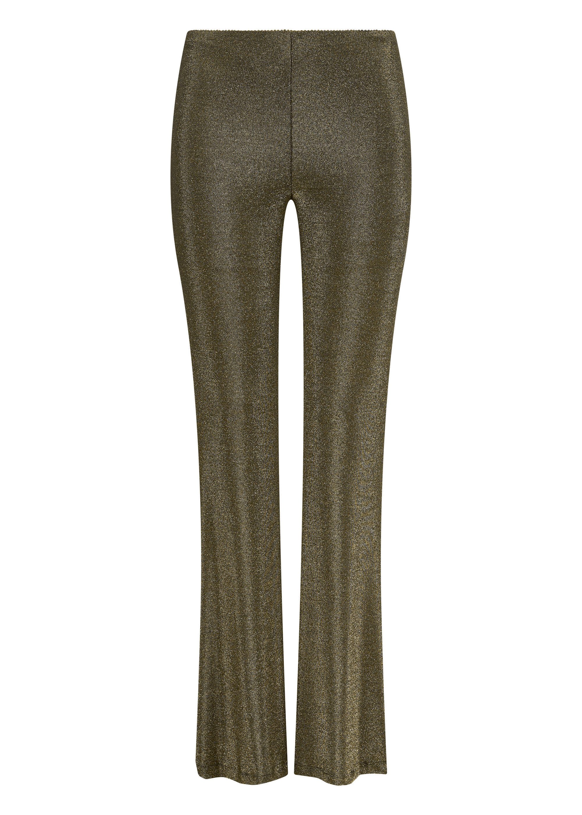 Nicowa Stoffhose CAROWI Lamé-Jersey Hose mit Schlag