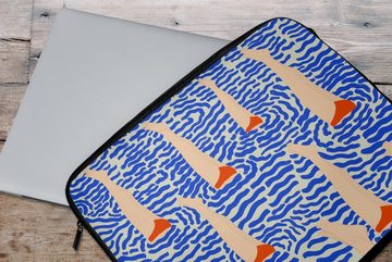 MuchoWow Laptop-Hülle Bein - Wasser - Vintage 15 Zoll, Schutzhülle für laptop, weiches Innenfutter zum Schutz vor Kratzern