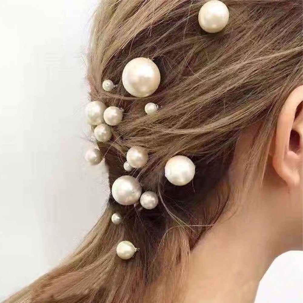 AUzzO~ Diadem (18 kombinierbar haarschmuck Perlen-Haarspangen-Set Kopfschmuck für bräute Stücke), Frei Hochzeit