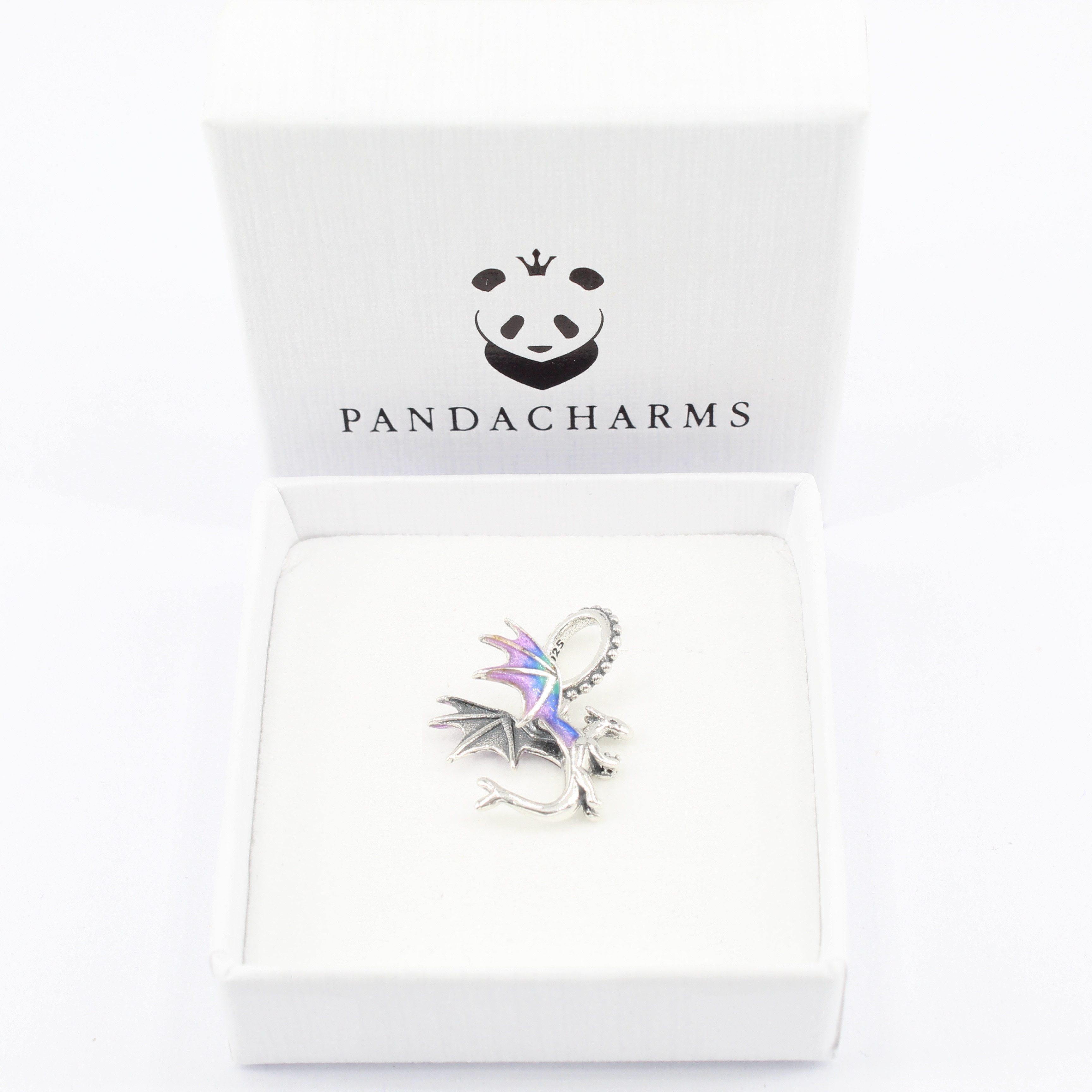 PANDACHARMS Bead Bunter Drache Charm Anhänger, 925er Sterling Silber – Bild 3 von 4