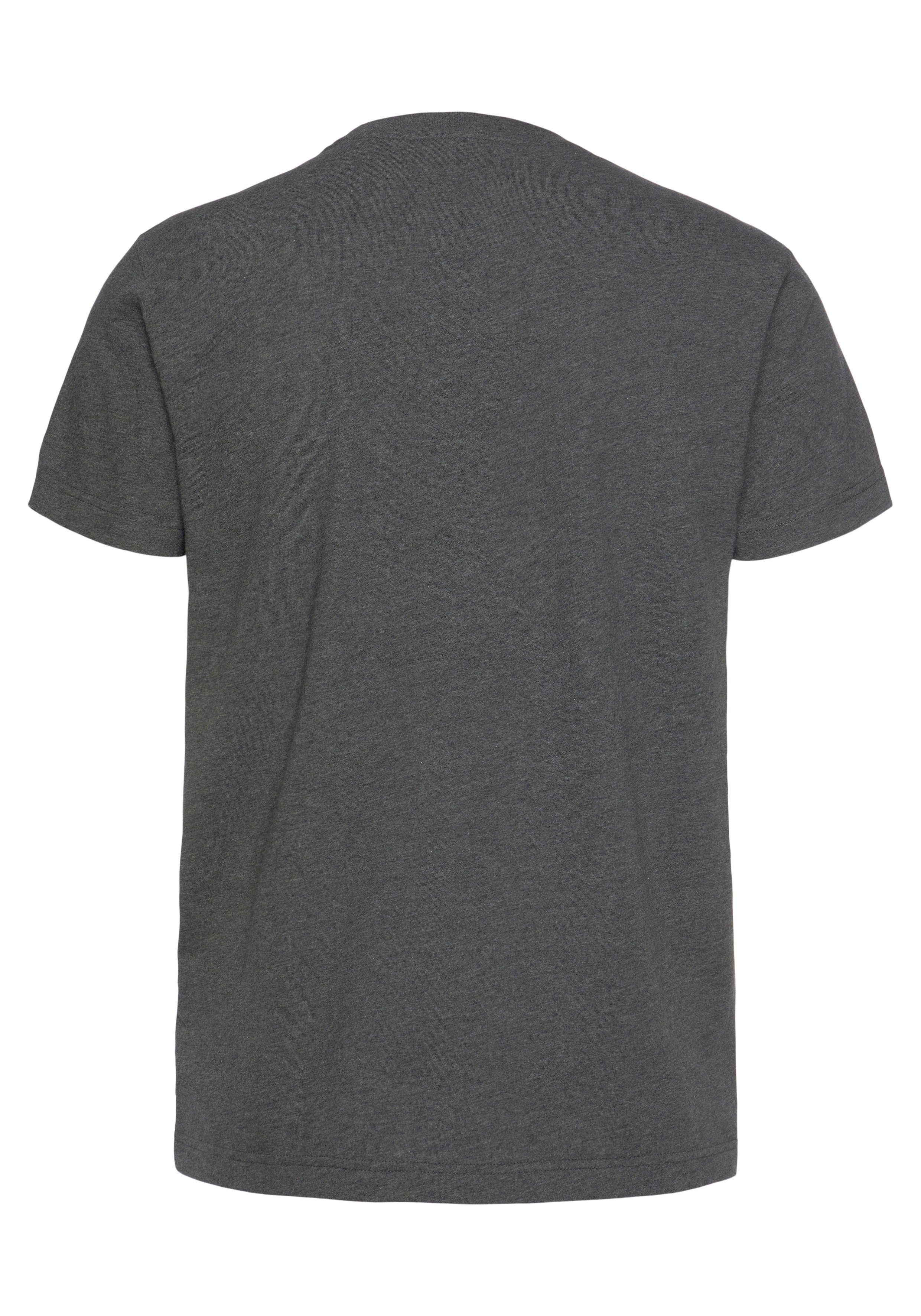 Gant T-Shirt Markenlogo-Aufdruck SS T-SHIRT mit anthrazit-meliert großem D2. ARCHIVE SHIELD
