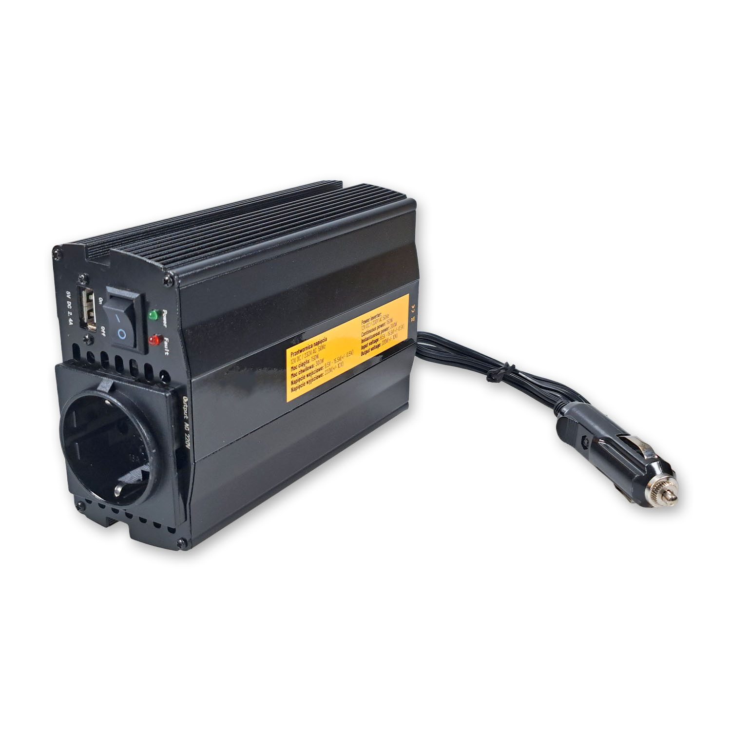 Impulse Innovation Wechselrichter Wechselrichter 12V auf 230V 150W/300W mit USB und KFZ-Stecker – Bild 3 von 5