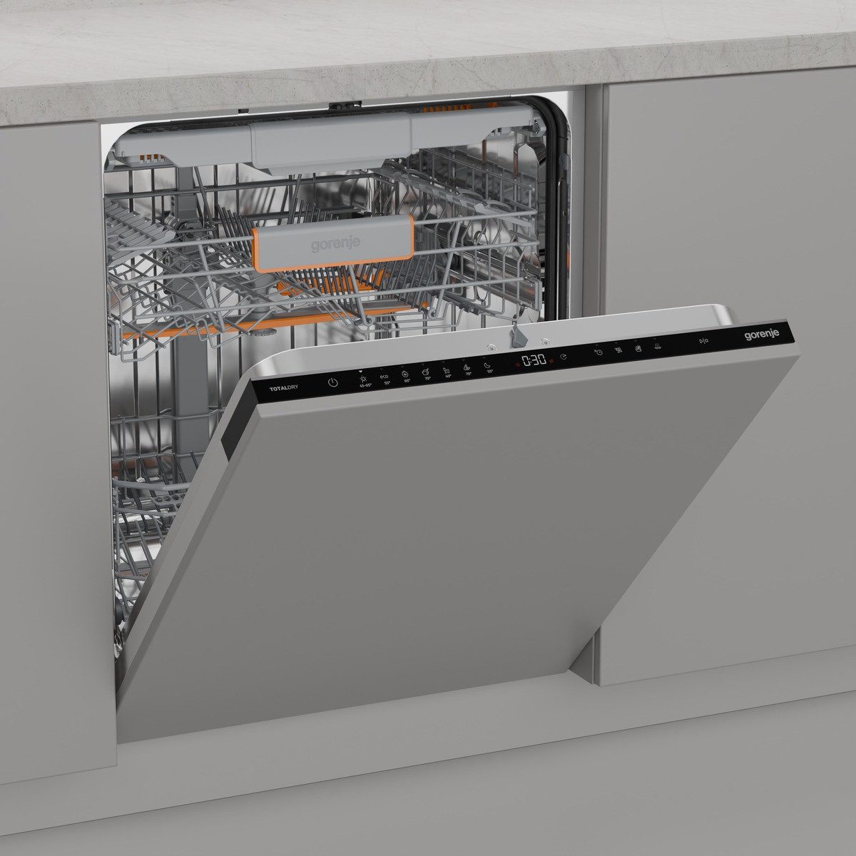 GORENJE vollintegrierbarer Geschirrspüler GV663C95, 9,4 l, 16 Maßgedecke, 16 Maßgedecke, auto. Türöffnung, Besteckschublade – Bild 4 von 5