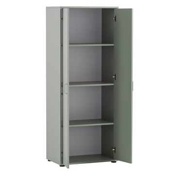 Lomadox Aktenschrank NEVERS-80 grün, 2 Türen, B/H/T ca. 65,1/163,6/41 cm