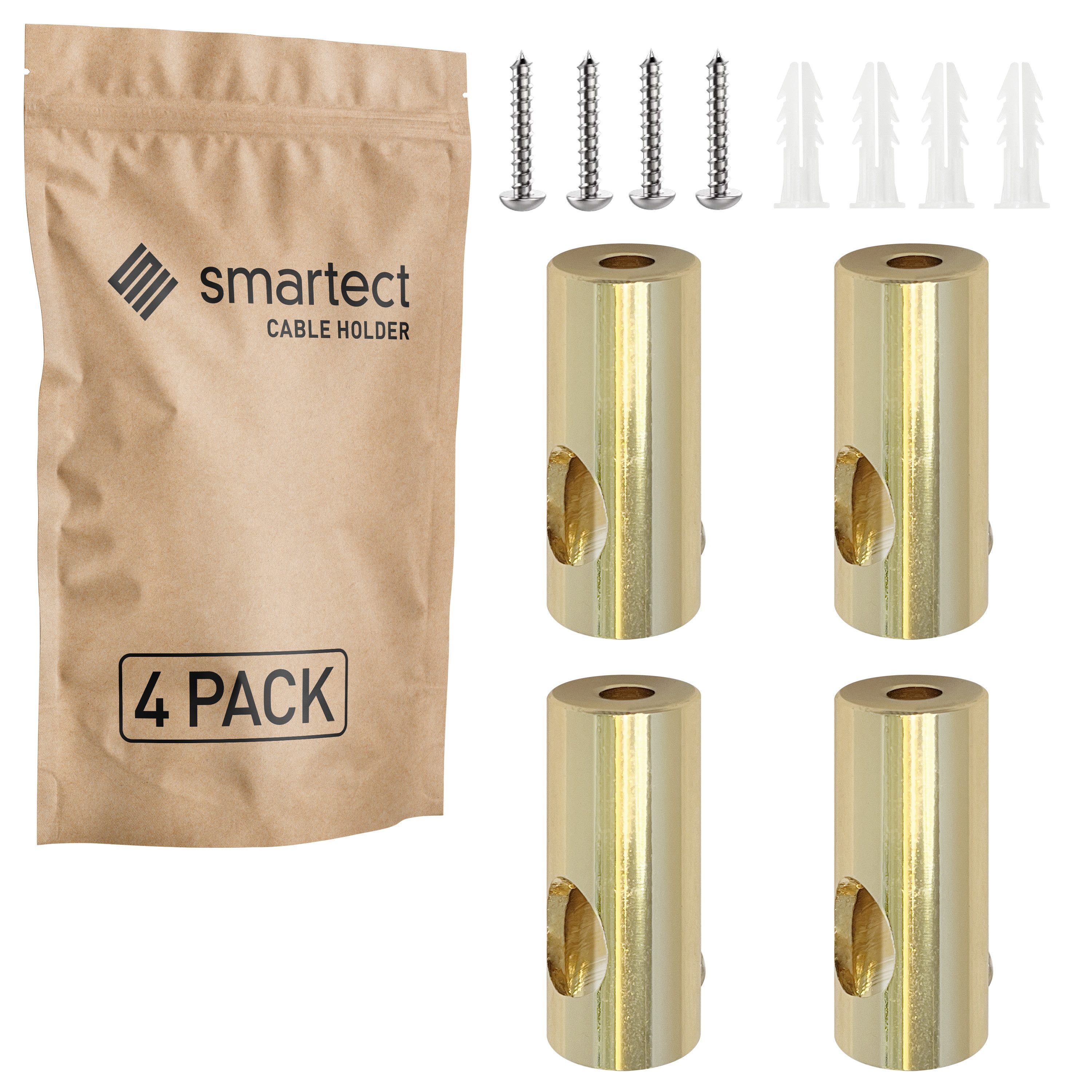 smartect Kabelzubehör Wand- & Deckenpins zum Fixieren für Lampenkabel, (Set, 4-tlg)