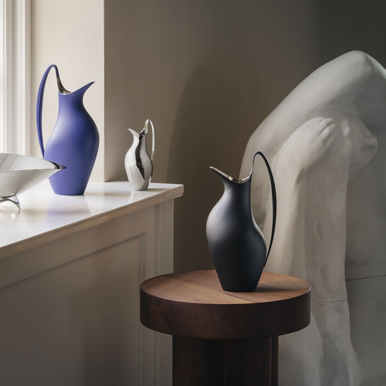 Georg Jensen Kanne Henning Koppel Schwarz 1200 ml, 1,2 l