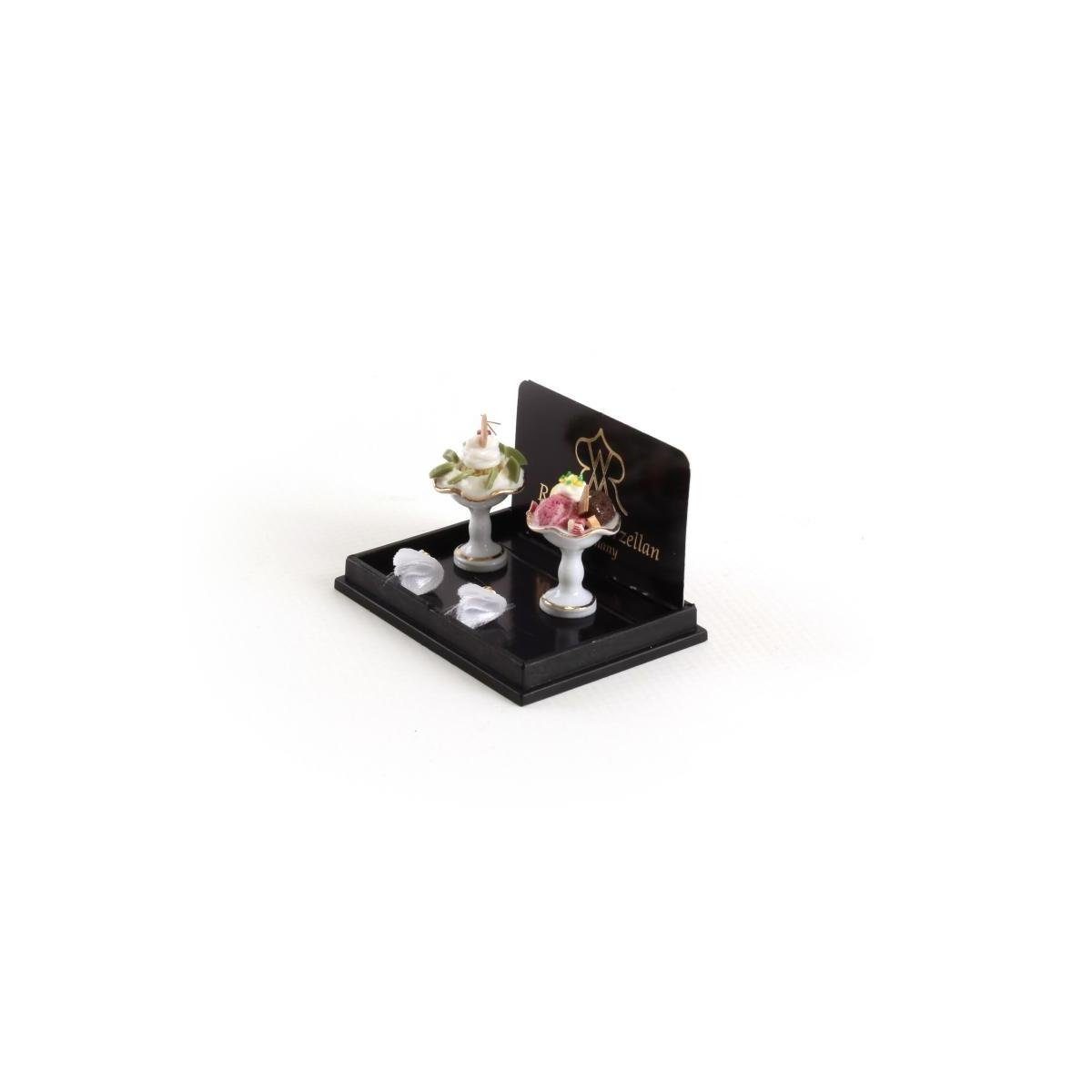 Miniatur Dekofigur Reutter - 001.777/5 Früchteeisbecher, Porzellan